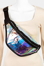 Load image into Gallery viewer, Large Iridescent Clear Fanny Pack Bag
