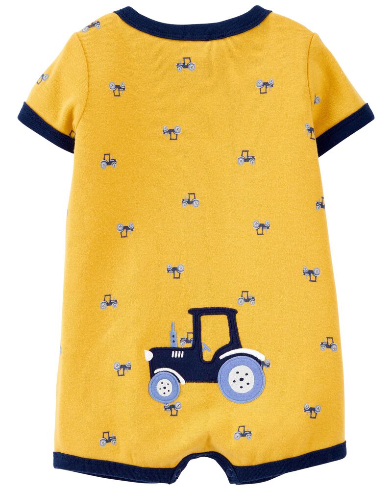 Tractor Snap-Front Romper
