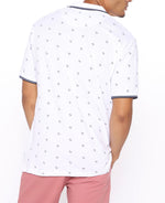 Load image into Gallery viewer, White Jetplane Short Sleeve Polo
