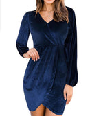 Load image into Gallery viewer, Blue Long Sleeve Dress
