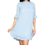 Load image into Gallery viewer, Pleated Ruffle Detailed Mini Dress
