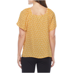Load image into Gallery viewer, Liz Claiborne Women Square Neck Short Sleeve Blouse
