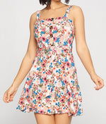 Load image into Gallery viewer, Floral Button Down Skater Dress
