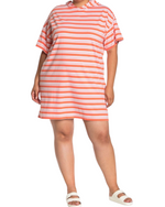 Load image into Gallery viewer, Abound Striped Hooded Organic Cotton T-Shirt Dress
