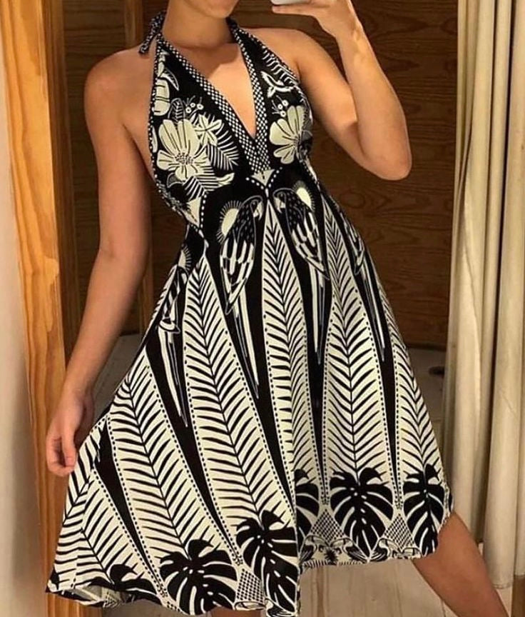 Halter Tropical Dress