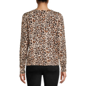 Leopard ptint Button Front Cardigan