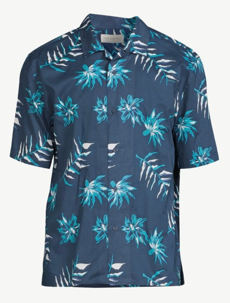Navy Palm Shirt