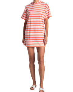 Abound Striped Hooded Organic Cotton T-Shirt Dress