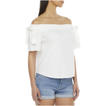 Load image into Gallery viewer, Womens Straight Neck Short Sleeve Blouse
