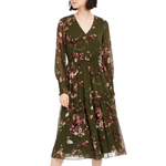 Load image into Gallery viewer, Taylor Green Floral Dress
