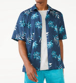 Load image into Gallery viewer, Navy Palm Shirt
